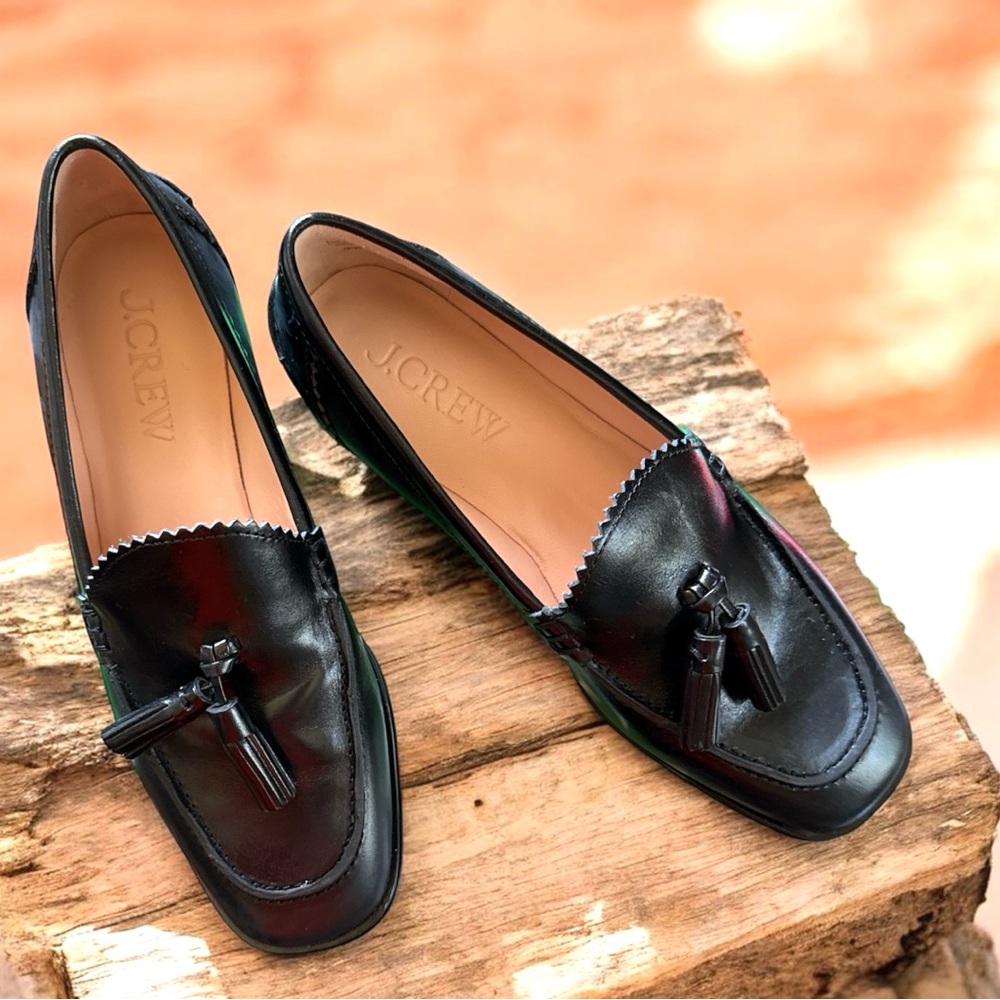 J. Crew Milled Leather Double Tassel Loafer